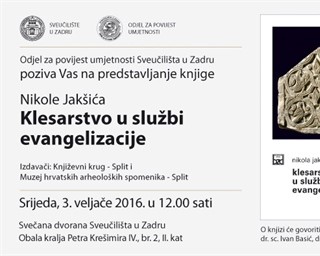 Predstavljanje knjige ''Klesarstvo u službi evangelizacije''